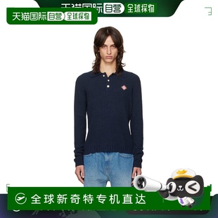 衫 香港直邮Casablanca Polo 男士 MF24KW79801针织翻领 蓝色