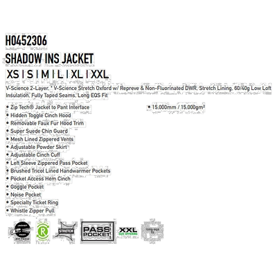 日本直邮VOLCOM福尔康 SHADOW INS夹克女士防水外套单板滑雪服雪2