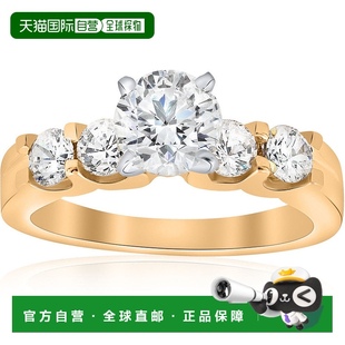 黄金订婚戒指 pompeii31 自营 14k 克拉钻石 爪圆形切割