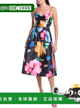 自营 Julia Jordan Mikado Midi连衣裙-黑色 美国奥莱直发