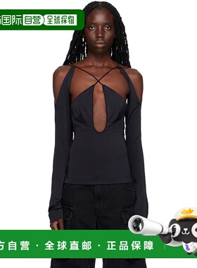 1h可退 香港直邮潮奢 The Attico 女士 黑色 Zane 上装 236WCT206