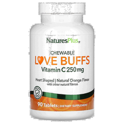 香港直邮自然加,Chewable Love Buffs，维生素 C，天然橙味，250