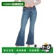 蓝色 自营FRAME 美国奥莱直 Pixie Bestia高喇叭牛仔裤 Denim