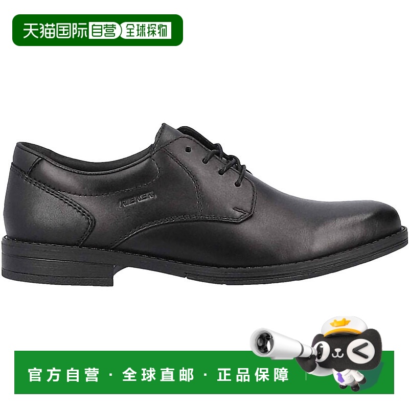 自营 rieker男式Dominik 04皮革正装鞋，Nero色/黑色 美国奥莱直