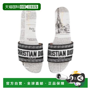 香港直邮DIOR 白色拖鞋 女士凉鞋 SS2025 KCQ209NETS19W 1h可退
