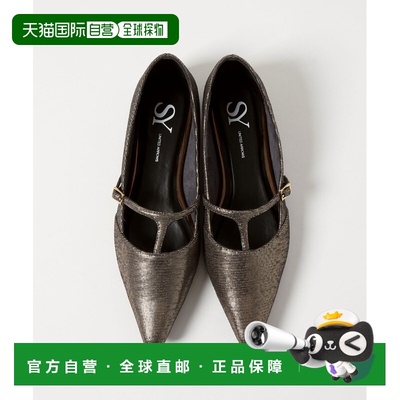 日本直邮SY UNITED ARROWS 女士 T字带平底鞋 舒适易穿 黑色酒红