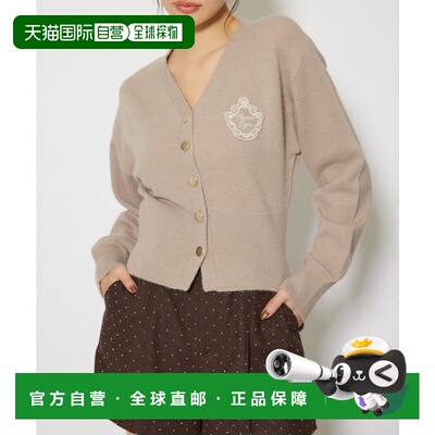 1h可退 日本直邮rienda 女装 宽松半拉链开衫毛衣 110IA7702601