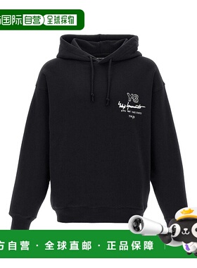 香港直邮Y-3 男士卫衣 KB2604 AW2025 黑色 Graphic Ft Hoodie
