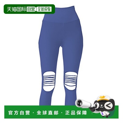 自营 Phat Buddha ST尼古拉斯撕裂卡普里紧身裤蓝色-蓝色 美国奥