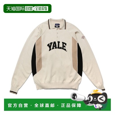 韩国直邮YALE [YALE x DESCENTE] JACQUARD RAGLAN PK KNIT IVORY