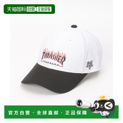 1h可退 日本直邮THRASHER 男士火焰刺绣棒球帽 35910202
