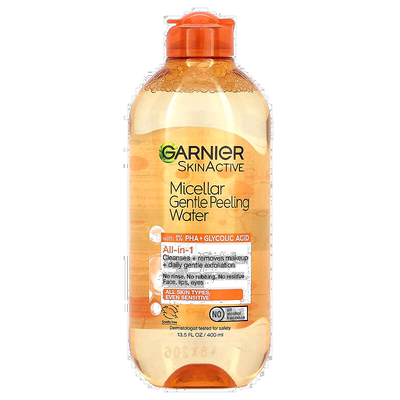 香港直邮Garnier,SkinActive，胶束温和去角质水，13.5 液量盎司4
