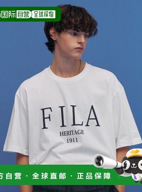 韩国直邮FILA T恤2500FE2RSE5101XOWH斐乐潮牌休闲透气设计感小众