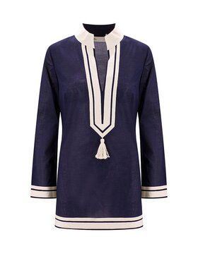 TORY BURCH 女士连衣裙 83308405 CO 蓝色 Cotton tunic