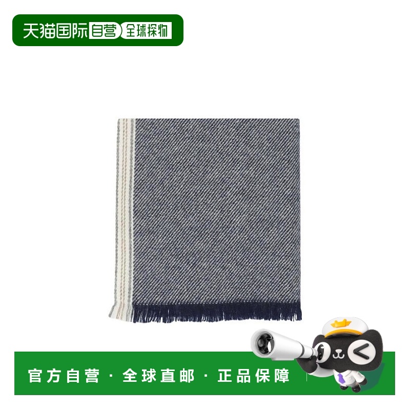 香港直邮Brunello Cucinelli 条纹羊绒细节围巾 MSC667AG高端时尚