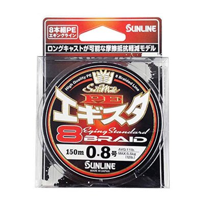 日本直邮Sunline桑濑 PE线 x 8 150m 0.8号 白色/粉色/浅绿色
