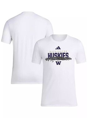 美国直邮adidas 男士白色华盛顿哈士奇队棒球葵花籽 T 恤 运动T恤