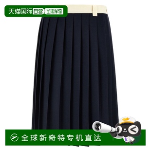 繆繆 女士 香港直郵潮奢 褶裥半身裙 MG2052S2321 Miu 1h可退