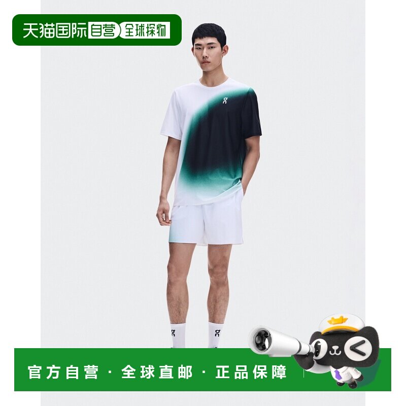自营欧洲直邮ON昂跑 Court-T Swing男士聚酯纤维网球图案运动T恤图片