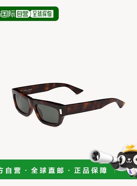 自营欧洲直邮YSL圣罗兰 SL 837女士中哈瓦那色/灰色醋酸纤维矩形