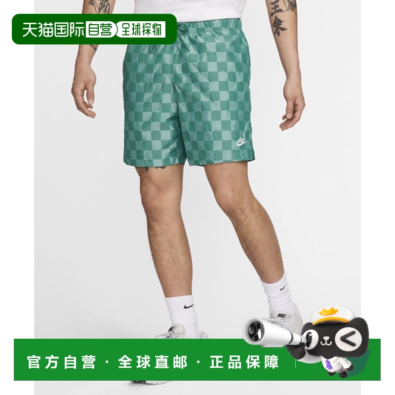 韩国直邮NIKE 男士短裤M NK CLUB FLOW SHORT CHECKERS - MALACHI