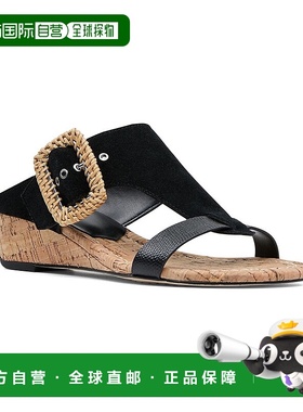 自营 Donald Pliner Vine皮革滑盖-黑色凉鞋 美国直发奥莱