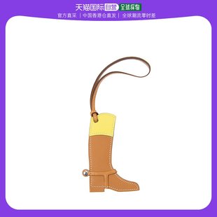 爱马仕 香港直发 HERMES BOOTTAG37C9 专柜直采 啡色吊饰皮革