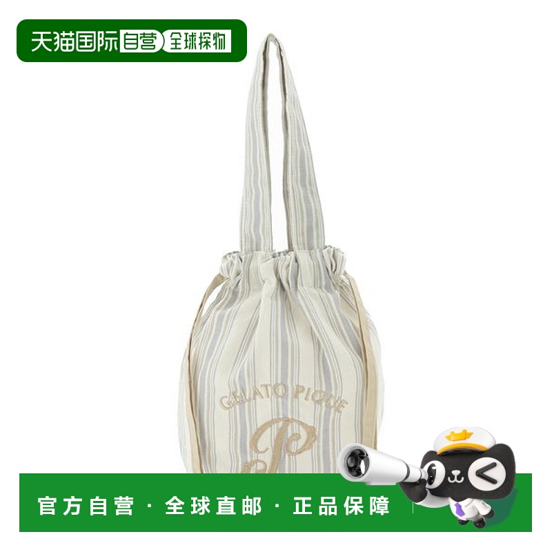 1h可退 日本直邮gelato pique 女装 P标志刺绣斜纹束口袋 PWGB255