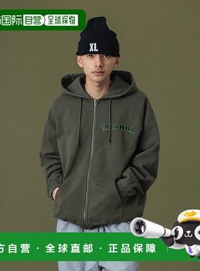 1h可退 日本直邮XLARGE 男女同款 连帽拉链卫衣 背面印花设计 101