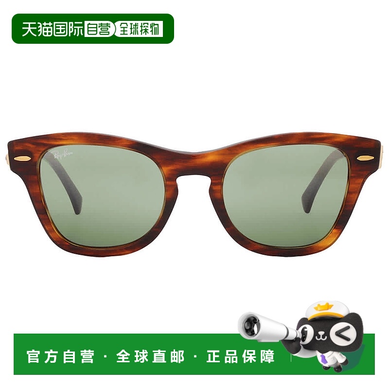 自营ray-banRay Ban Green Mirror Square Unisex Sunglasses RB0