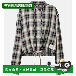 艾克妮 女士 式 香港直邮Acne 上 衬衫 Studios 格纹短款 1h可退 Sip