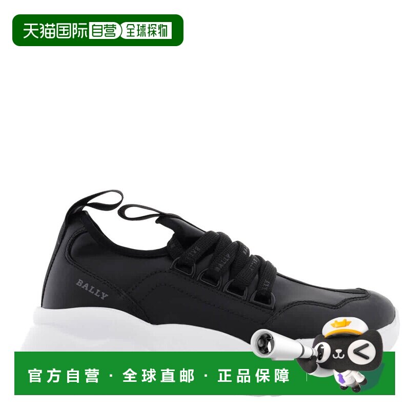自营Bally Bienne Bise皮革运动鞋-黑色 厚底美国直发奥莱