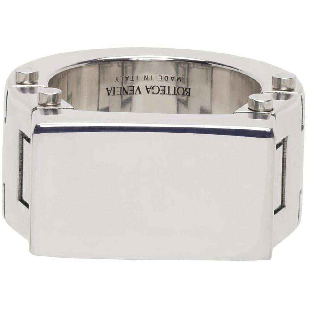 潮奢 bottega veneta 葆蝶家 女士 银色 bolt 戒指 680314v5070