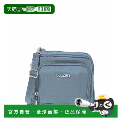 自营baggallini Trifecta RFID Wallet Crossbody Bag - mist 美