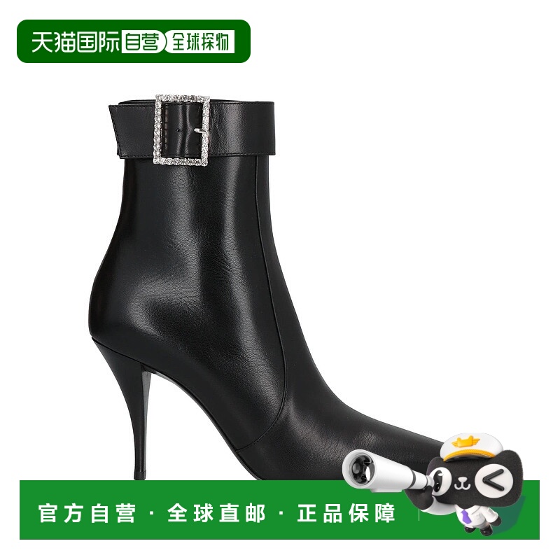 1h可退 香港直邮Saint Laurent 圣罗兰 女士 脚踝靴 black黑色 舒