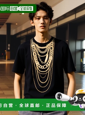 香港直邮BALMAIN 男士T恤 FH1EG000GF06EAD AW2025 黑色男装