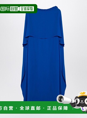 1h可退 香港直邮Valentino 华伦天奴 女士 ELECTRIC 蓝色真丝中长