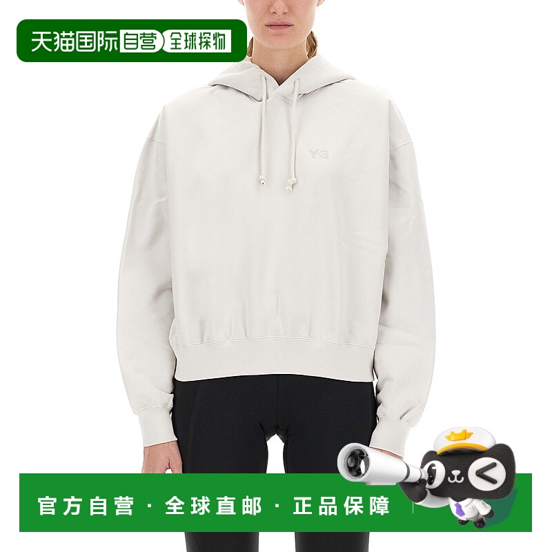 1h可退 香港直邮潮奢 Y-3 女士 连帽带Logo卫衣 KB4653CHAPEA