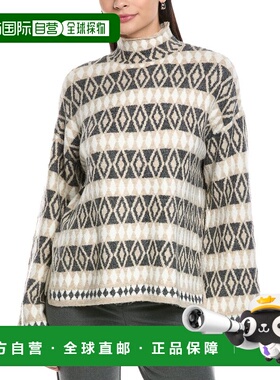 自营Vince Camuto Diamond Pattern Turtleneck Sweater - brown