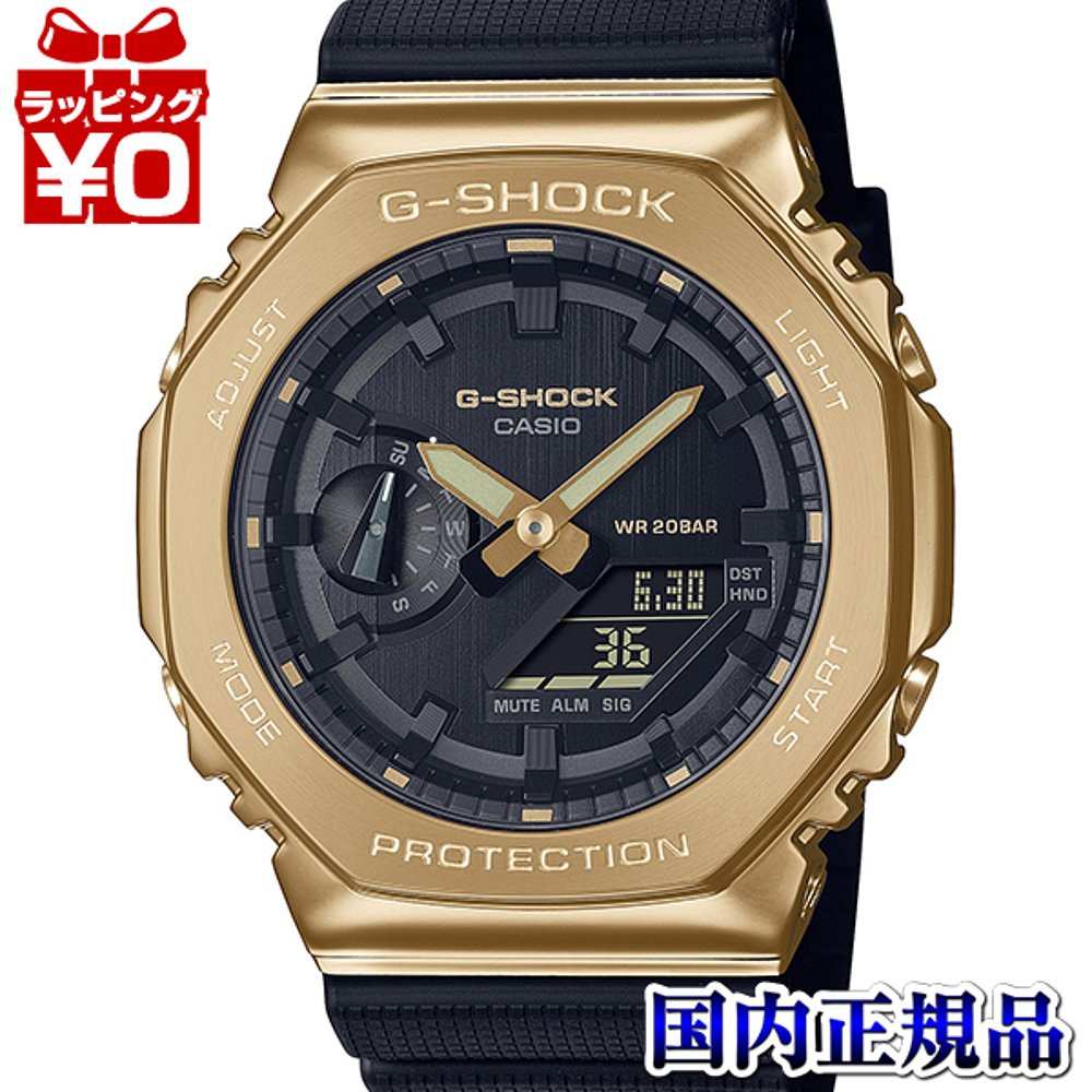 日本直邮 CASIO卡西欧G-SHOCK gshock G冲击金属覆盖黑金男手表