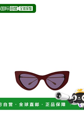 香港直邮GUCCI 女士眼镜 GG1565S004 AW2024 紫色 几何框太阳镜