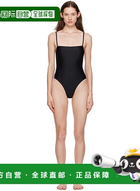 1h可退 香港直邮潮奢 MATTEAU 女士 黑色 Petit Square 连体泳衣