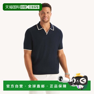 自营Nautica Mens Big & Tall Tipped Textured Sweater Polo - n