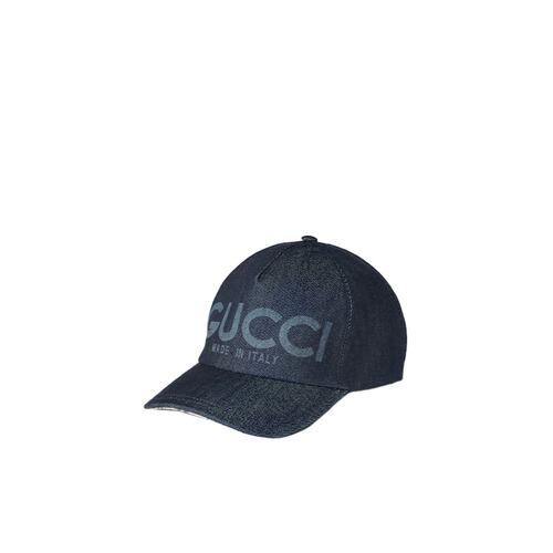 GUCCI 女士帽子 8128383HA5Z4168 SS2025 黑色 激光牛仔棒球帽