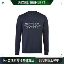 Boss 雨果博斯 男士 深色系棉质BOSS徽标休闲长袖 T恤 香港直邮Hugo