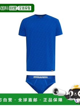 香港直邮DSQUARED2 男士内衣 D9H1357400430 SS2025 蓝色 Set: T-