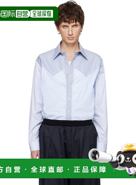 香港直邮Maison Margiela 马丁 马吉拉 男士 蓝色拼接衬衫 S50DT0