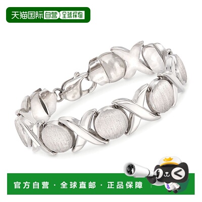 Ross-Simons Italian Sterling Silver Brushed and Polished Xo