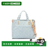 日本直邮中古LV路易威登女包A级95新Handbag手包牛仔布斜挎包蓝色