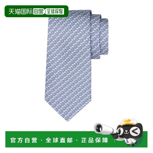 香港直邮Salvatore Ferragamo 大象印花 菲拉格慕领带351283